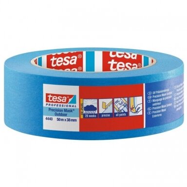 Dažymo juosta Tesa Precision Mask Outdoor 50m 4440 Dažymo juosta Tesa Precision Mask Outdoor 50m 4440
