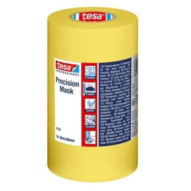 Dažymo juosta Tesa Precision Mask 4x30 m 4334 Dažymo juosta Tesa Precision Mask 4x30 m 4334